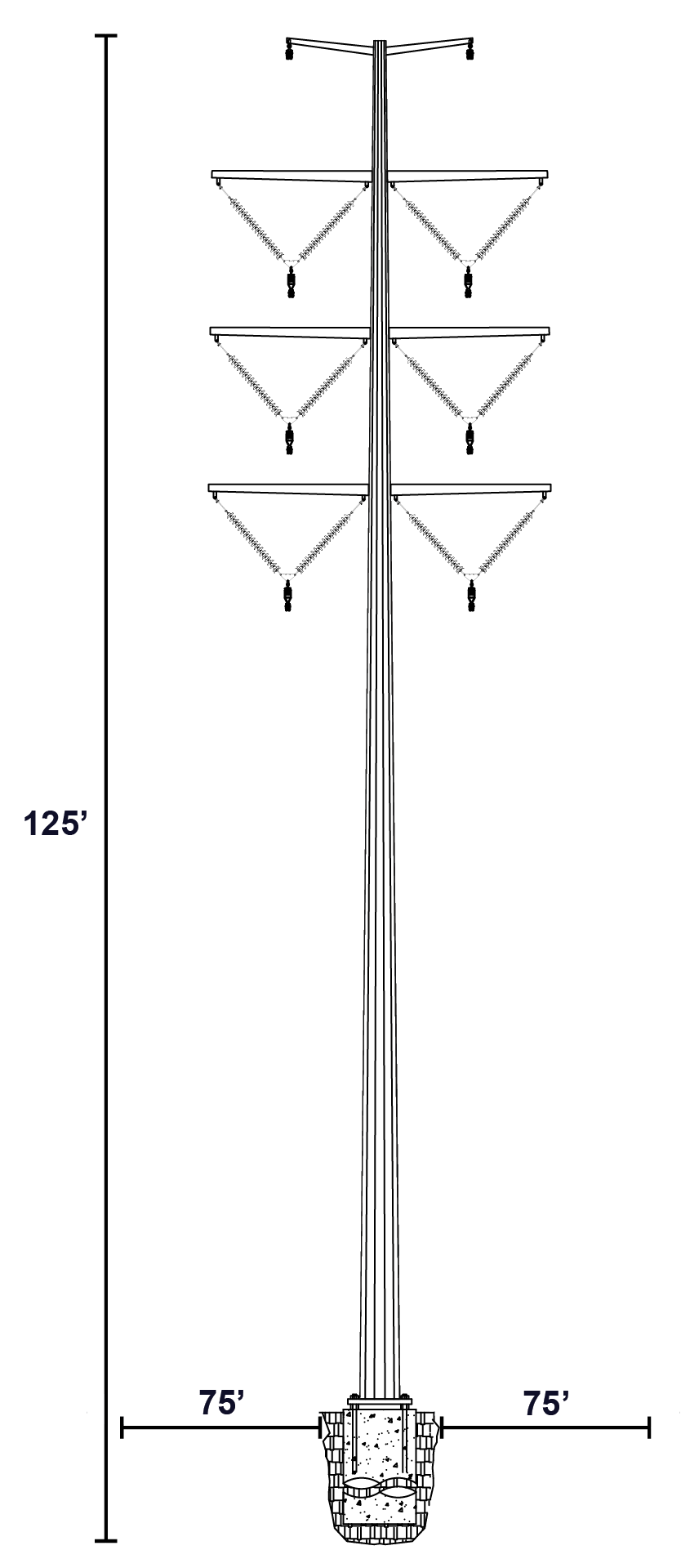 Double Circuit 345 kV Vertical Davit Arm